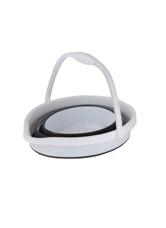 Epsilon Epsilon 10 L Folding bucket with Handle- EPSFB1619/ Multi-Purpose Utility Buckets, Foldable Design/ Light-Weight, Durable and Stylish Construction, Easy to Store and Carry/ Perfect for Car, Home, Garden, Picnic, Outdoor Use, etc./ Black and white  - Image 4