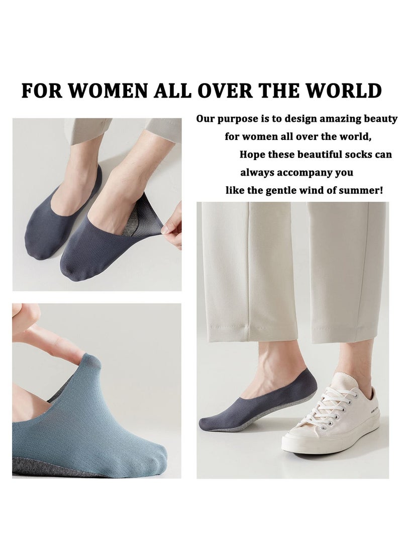 KASTWAVE 5 Pairs Women's No Show Socks - Non-Slip, Low Cut, Flat Invisible Socks, Perfect for Everyday Wear - Image 5
