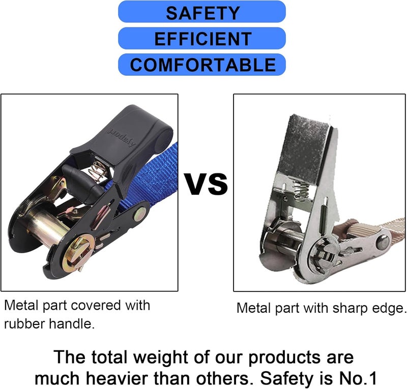 Ayaport Endless Ratchet Strap Ratcheting Tie Down Motorcycle Car Roof Rack Trailer Cargo Straps - Image 4