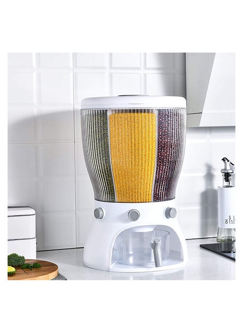Rotatable 4 Grid Food Storage Container Food Dispenser 20 Kg Capacity
