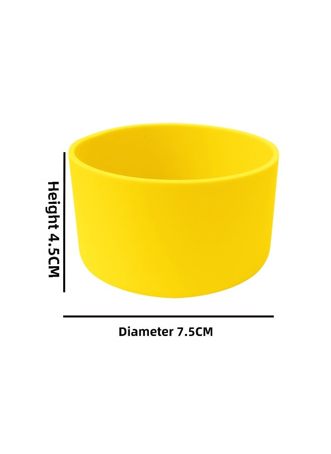 NIBEMINENT Silicone Sleeve Anti-Slip Heat-Resistant for Hydro FlaskYellow (7.5cm) Yellow (7.5cm) 