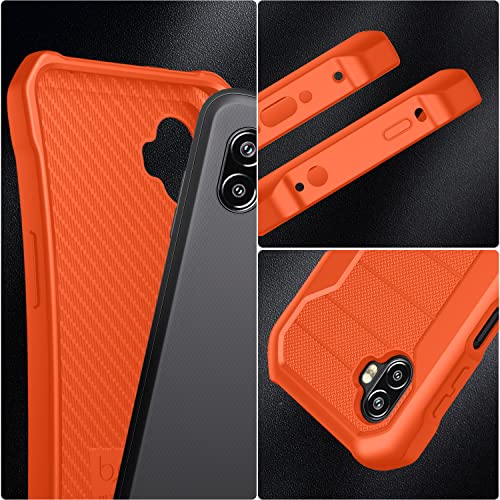 BELTRON حافظة BELTRON Galaxy XCover6 Pro 5G الثقيلة، حافظة درع بقوة صناعية مع تقنية معززة لهاتف Samsung Galaxy XCover 6 Pro 2022 SM-G736 (AT&T FirstNet Verizon) - برتقالي أمان - Image 5