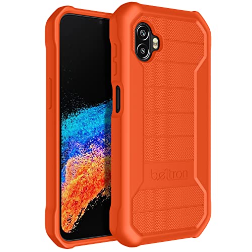 BELTRON حافظة BELTRON Galaxy XCover6 Pro 5G الثقيلة، حافظة درع بقوة صناعية مع تقنية معززة لهاتف Samsung Galaxy XCover 6 Pro 2022 SM-G736 (AT&T FirstNet Verizon) - برتقالي أمان - Image 2