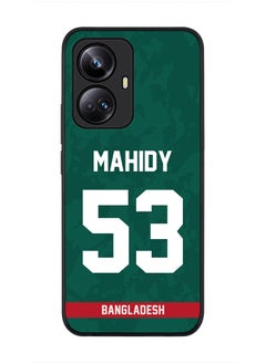 Cover for Realme 10 Pro Plus 5G Case , Rugged Black Slim fit Protective Phone Cases - Player Name - Mehidy Hasan Miraz, Jersey Number- 53