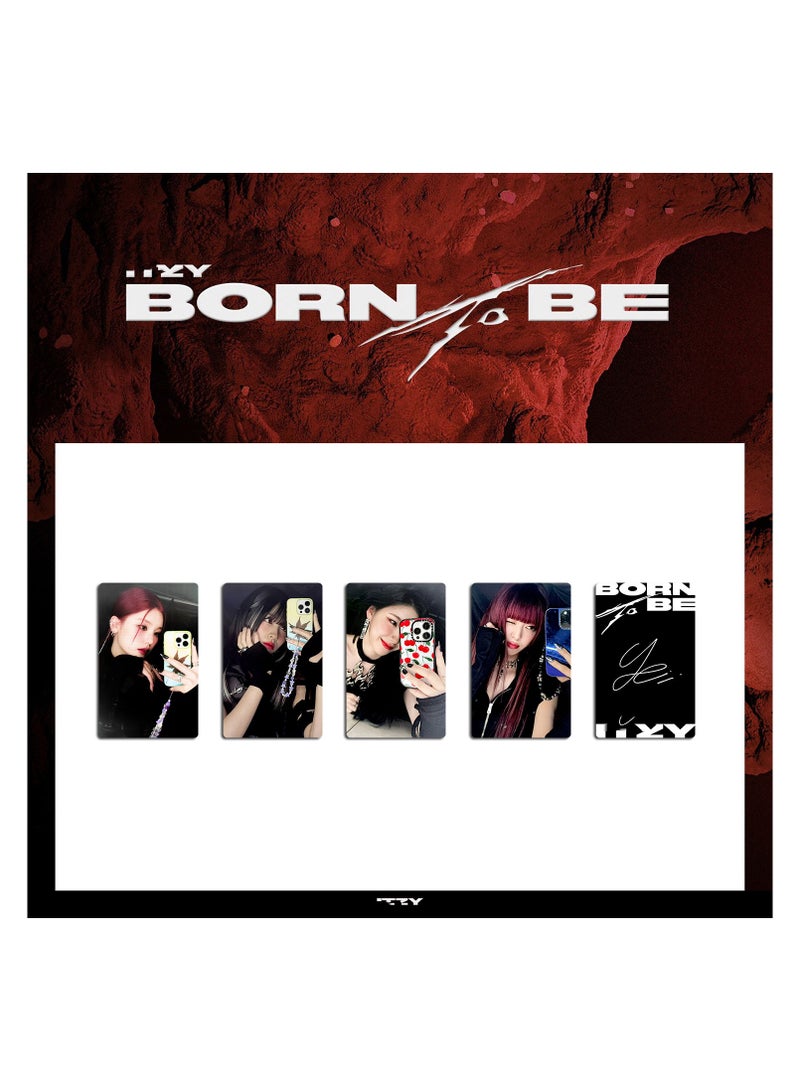 NIBEMINENT 4 Pcs Kpop ITZY Born To Be Lomo Cards Card For Fans Collection Gifts