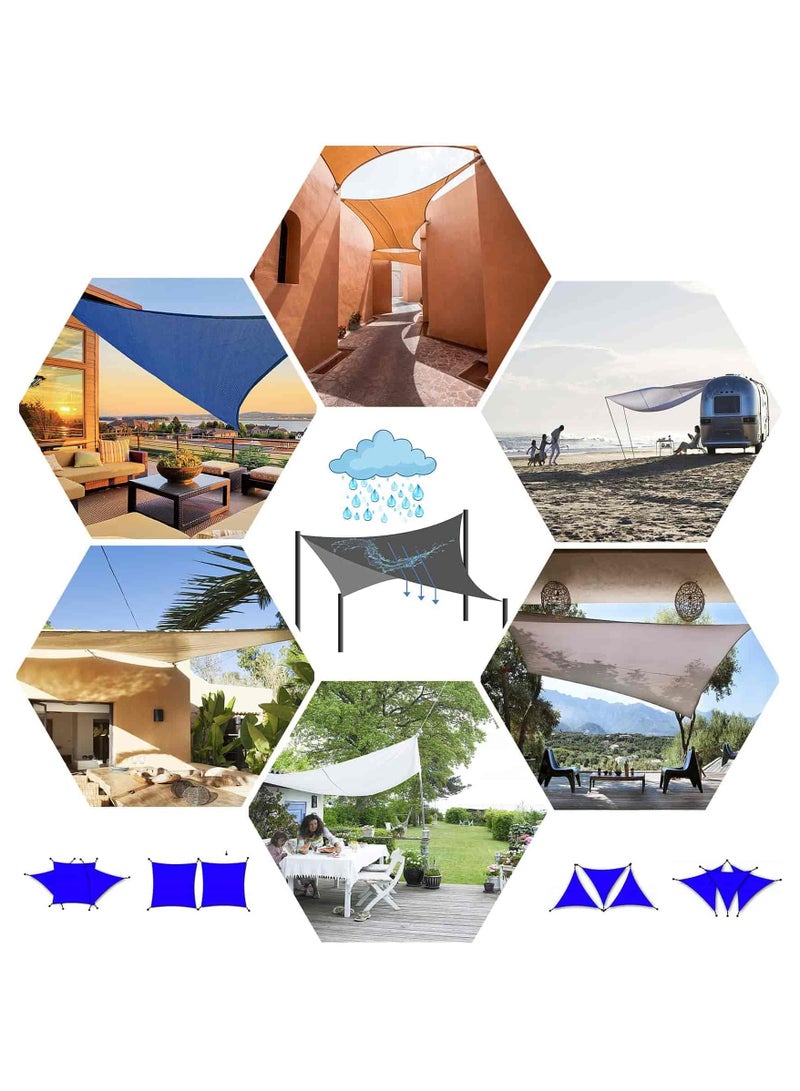 Aideli Sun Shade Sail 3×4M Heavy Duty 185GSM Waterproof UV Protection Canopy for Outdoor Garden Patio Backyard Terrace Balcony (Black) - Image 5