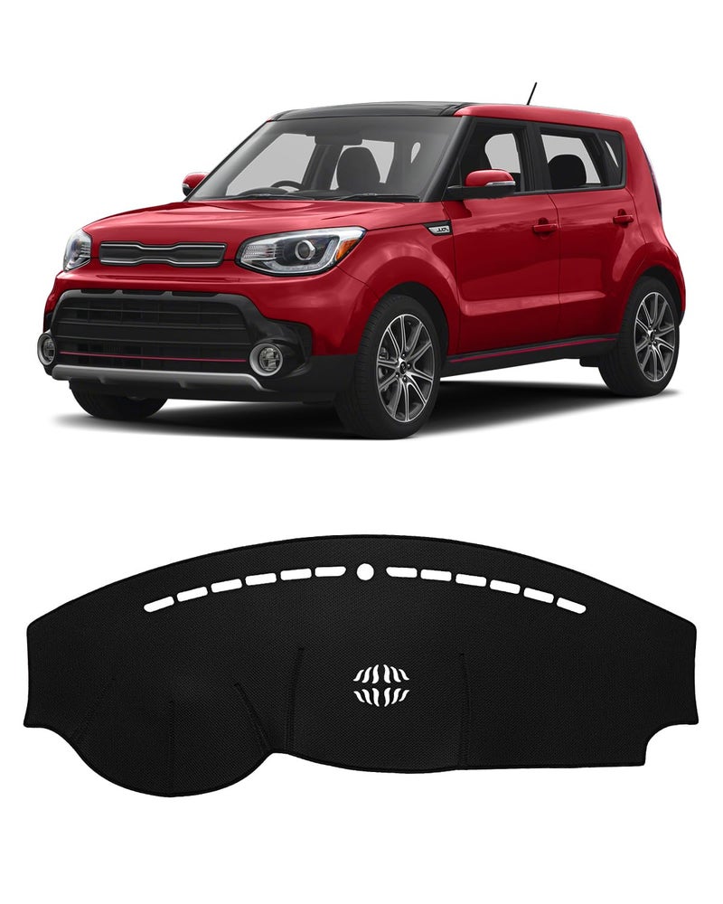 FIILINES Custom Fit for Dash Cover 2014-2019 Kia Soul Dashboard Mat Cover Sunshade Nonslip Mesh Protector No Glare - Image 1