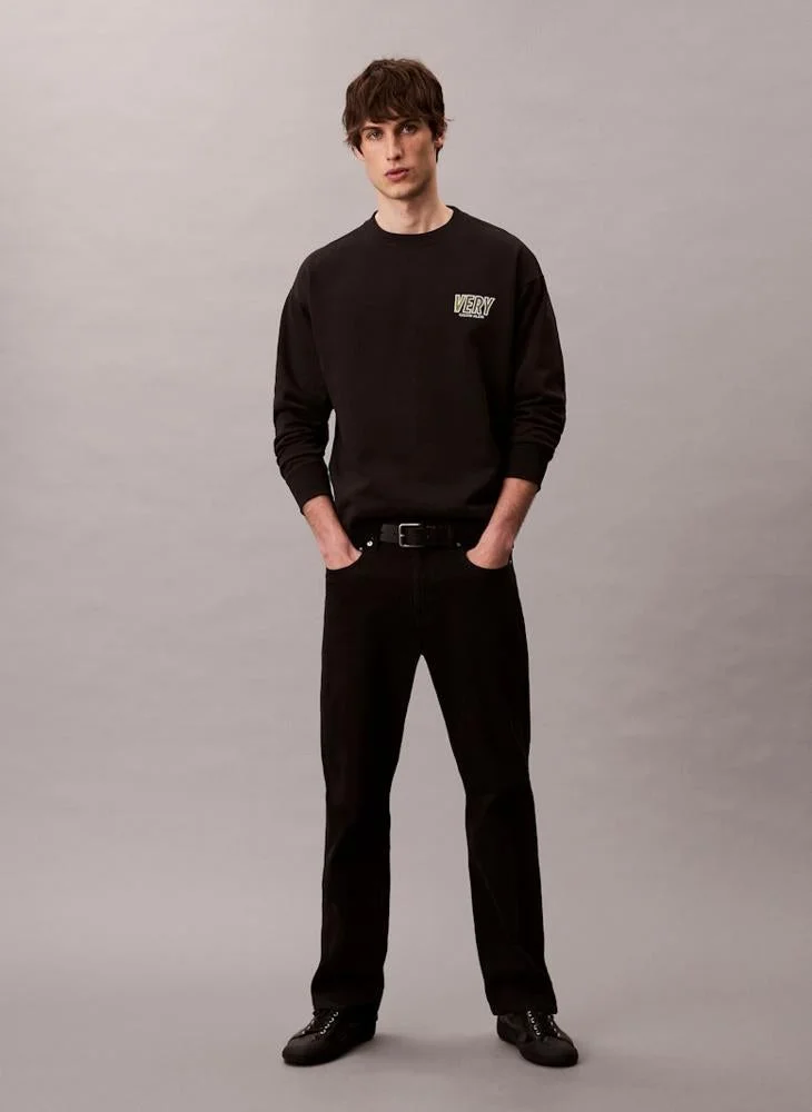 Calvin Klein Jeans  Logo Crew Neck Sweatshirt for Men | Best Price UAE