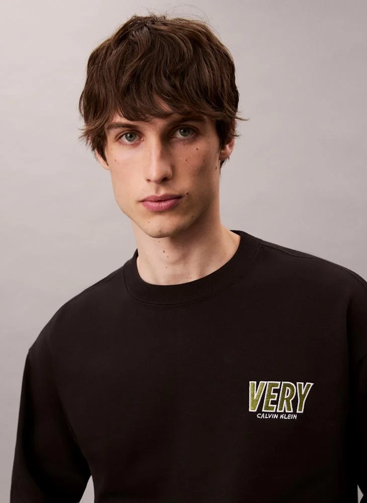 Calvin Klein Jeans  Logo Crew Neck Sweatshirt for Men | Best Price UAE