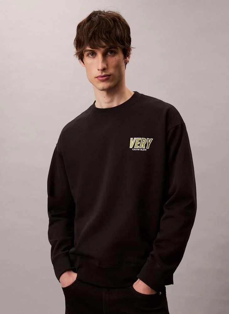 Calvin Klein Jeans  Logo Crew Neck Sweatshirt for Men | Best Price UAE