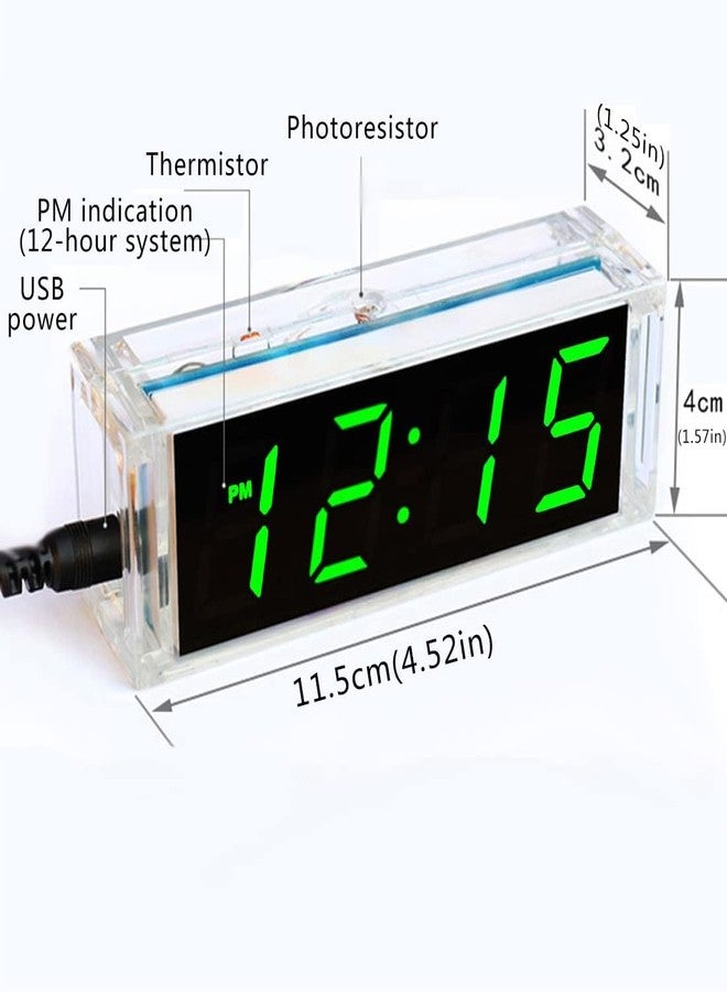 Gikfun 4-Digit LED Electronic Alarm Clock DIY Kits with Acrylic Shell Soldering Practice Learning Project EK1985-US - Image 5