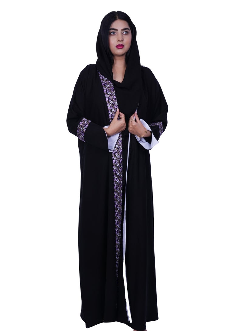 فاشون لاين عباية مطرزة ملكية - Image 1