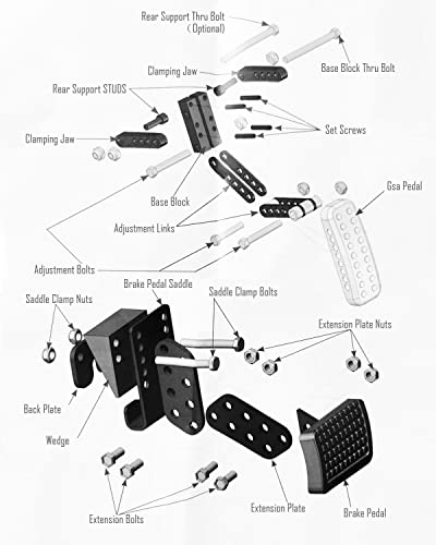 TADYAO Universal Gas and Brake Pedal Extenders for Short Drivers People, Adjustable Length and Angle Brake and Accelerator Pedals Extender for Car, Go Kart, Ride on Toys - Image 5