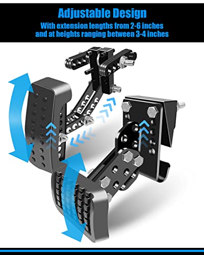 TADYAO Universal Gas and Brake Pedal Extenders for Short Drivers People, Adjustable Length and Angle Brake and Accelerator Pedals Extender for Car, Go Kart, Ride on Toys - Image 3