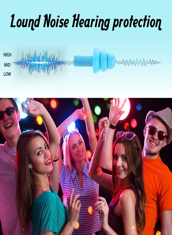 Vickay Noise Reduction Sponge Silicone Ear Plugs for Hearing Protection, Sleeping, Working, Shooting, Travel, Soft Waterproof Earplugs 2 Pairs (Dark Blue+Green) - Image 5