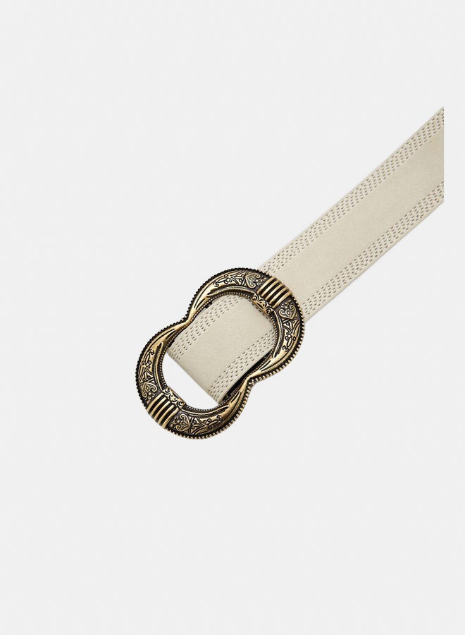 FOREVER 21 Etched Round Buckle Belt  - Image 3