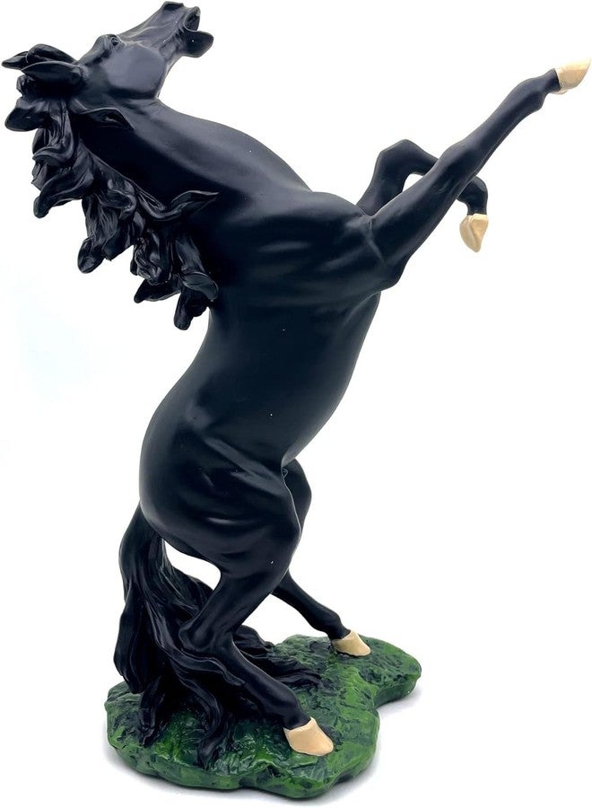 AWOKZA Statue Sculpture Figure Vintage Resin Horse Statues Figures Ornaments Horse Sculpture Craft Home Office Decoration Accessories (Standing Horse) - Image 1