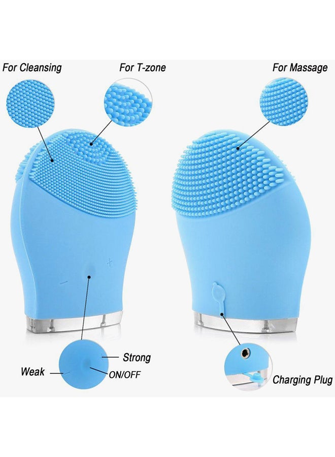إسكدنيا فرشاة كهربائية لتنظيف الوجه أزرق - Image 3