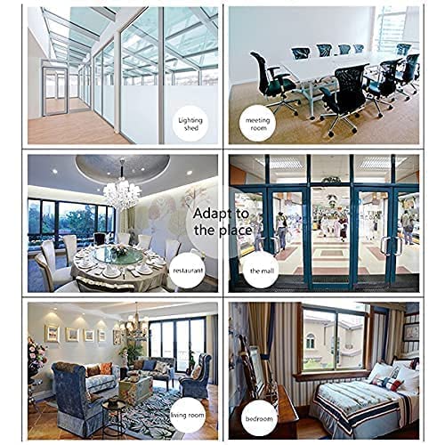 SIA VENDORS Sparkle Ligh Black Frosted Static Cling Window Film Privacy UV and Heat Control Film Room Window Tint Black for Home II Bathroom II Office (Black, 24 X 24 INCHES) - Image 5