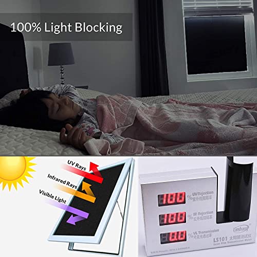 SIA VENDORS Sparkle Ligh Black Frosted Static Cling Window Film Privacy UV and Heat Control Film Room Window Tint Black for Home II Bathroom II Office (Black, 24 X 24 INCHES) - Image 4