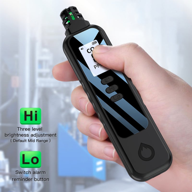Carbon Monoxide Detector 1.1-Inch LCD Display High-Precise Electrochemical Sensor CO Monitor - Compact Portable ABS Drop-Resistant Design CO Tester for Indoor Home Use - Image 4