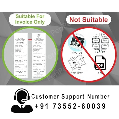 PeriPeri 3inch Desk Advanced 80mm Inkless Receipt Thermal Printer with Auto Cutter & Cash Drawer Support, ESC/POS Bill Print (1Year Warranty) (USB+Bluetooth) - Image 2