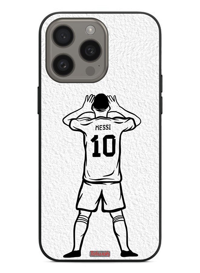 Tolwak Apple iPhone 15 Pro Protective Case Cover Messi Sketch - Image 2