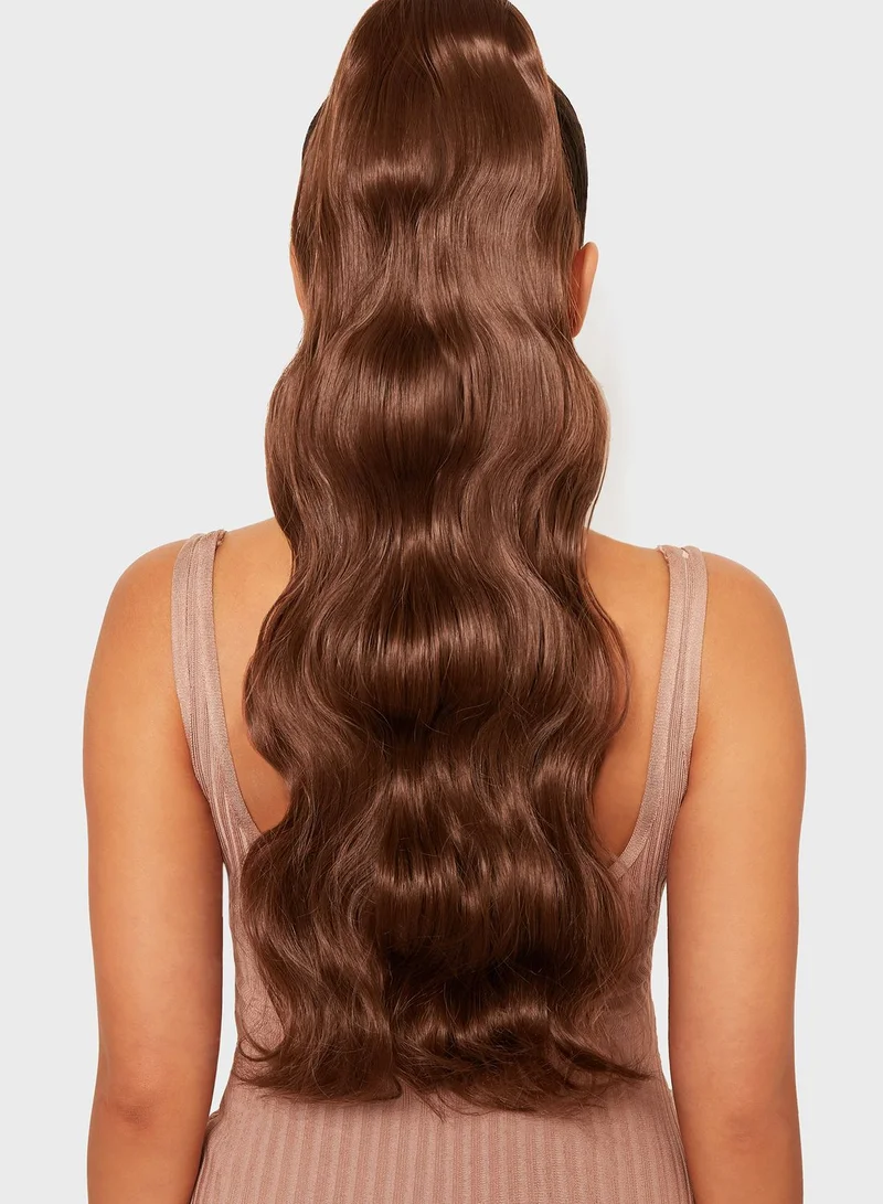 LullaBellz Grande Hollywood Wave 26 Inch Pony - Choc Brown