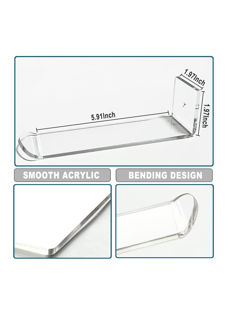 KASTWAVE 3 Pack Acrylic Headband Holder Wall Clear Hanging Headband Organizer Storage  - Image 4