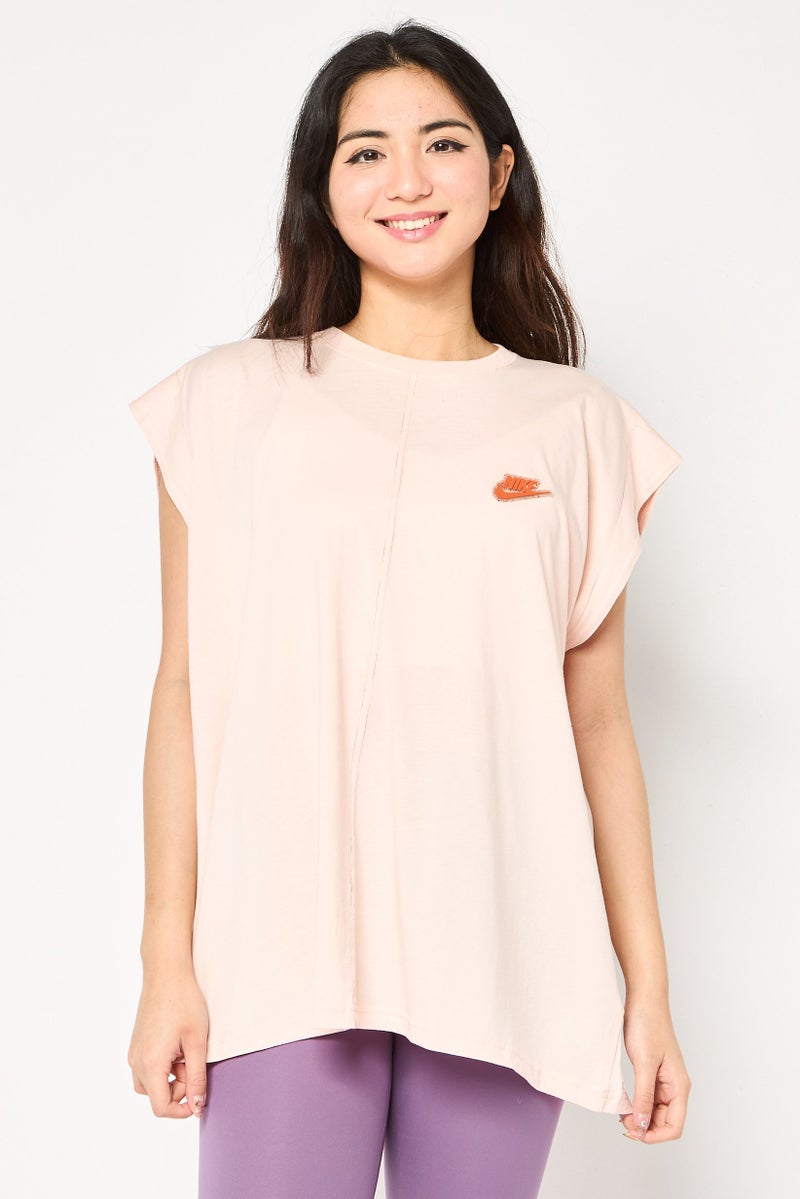 Nike Women Oversized Fit Sleeveless Outdoor Tank Top, Peach - Image 1