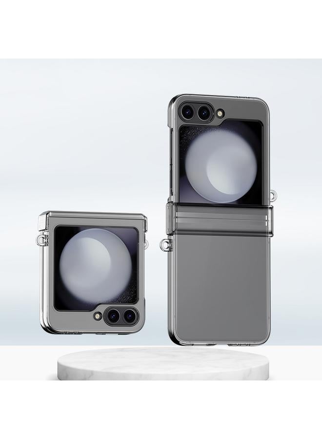 S-TOP Case For Samsung Galaxy Z Flip5 Three Parts Gradient Color Skin Feel PC Full Coverage Shockproof Phone Case - Image 1