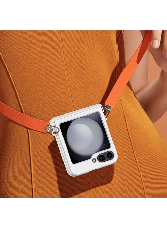 S-TOP Case For Samsung Galaxy Z Flip5 Three Parts Gradient Color Skin Feel PC Full Coverage Shockproof Phone Case - Image 3