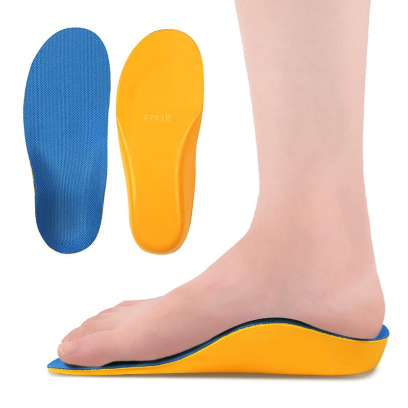 JSHshield Kids InsertsKids Orthotic Arch Support Shoe InsolesChildren Pu Cushioning Inserts for Flat feetPlantar FasciitisFeet Heel Pain Relief - Image 3