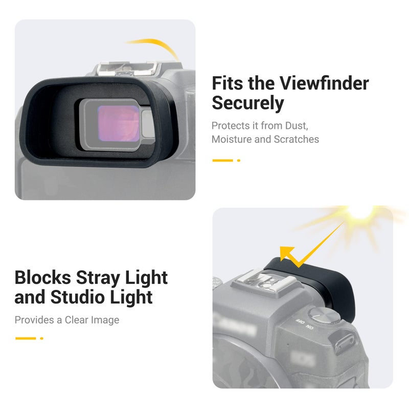 JJC Camera Eyecup Eyepiece Viewfinder for Canon EOS R8 & RP Mirrorless Camera with Extended Soft Silicone Design - Image 5