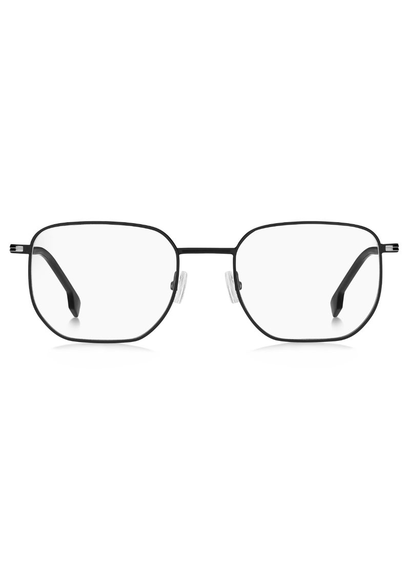 HUGO BOSS نظارة شمسية معدنية للرجال على شكل مستطيل BOSS 1633 42 - مقاس العدسة: 42.4 مم - أسود متوسط  - Image 3