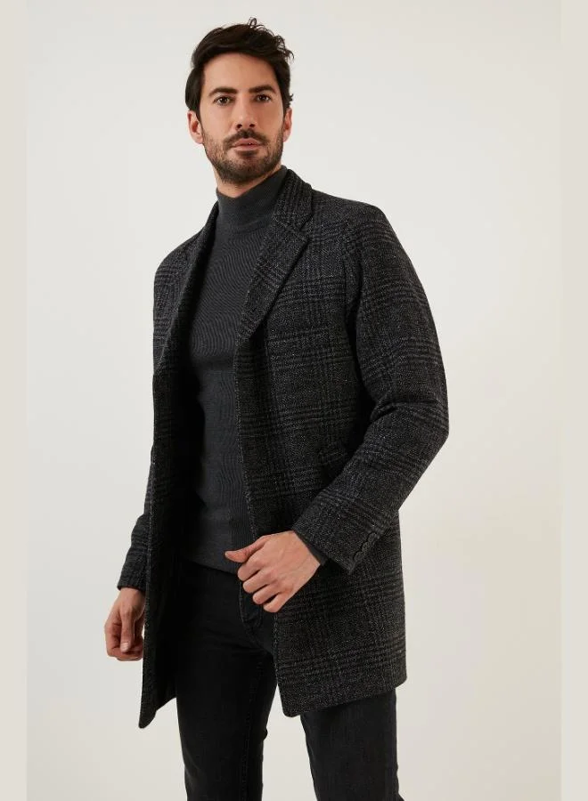 Buratti  Buratti Slim Fit Single Slit Buttoned Mono Collar Cashmere Coat Men's COAT 5840098 for Men | Best Price UAE