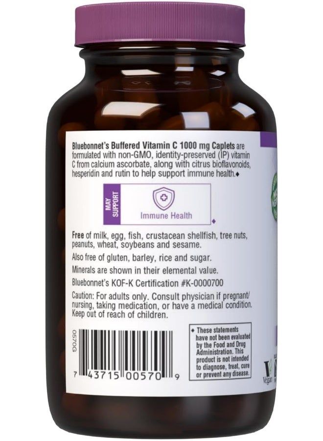 BlueBonnet Nutrition Buffered Vitamin C1000 mg Vegetable Capsules Buffered Calcium Ascorbate for Immune Health Soy Free Gluten Free NonGMO Kosher Dairy Free Vegan Vegetable Capsules, Citrus, 90 Count - Image 3