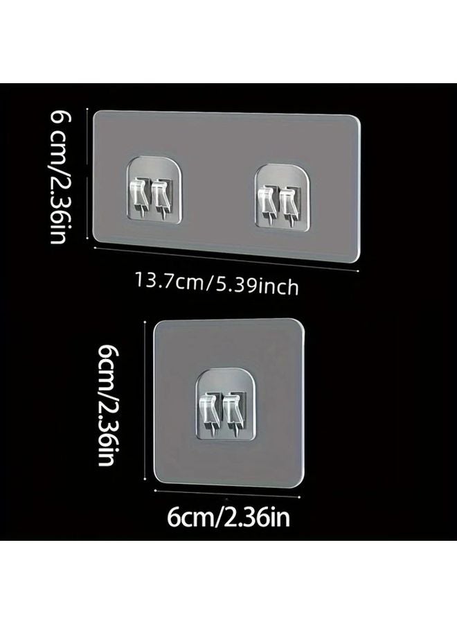 Double Claw 6pcs Traceless Self Adhesive Hooks For Bathroom Organization Holds Shower Caddy - Image 4