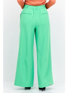 The Giving Movement Women Regular Fit Brand Logo Straight Leg Pants, Green  - Image 3