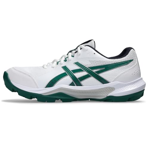 ASICS Unisex Gel-Peake 3 White/Jasper Green Cricket Shoes - 8 UK Men/ 7 UK Women (1113A057.101) - Image 5