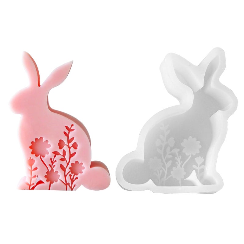 PEVOGON Easter Candle Mold for Candle Making 3D Rabbit Silicone Mold for Resin Casting DIY Plaster Polymer Clay Home Decoration - Image 3