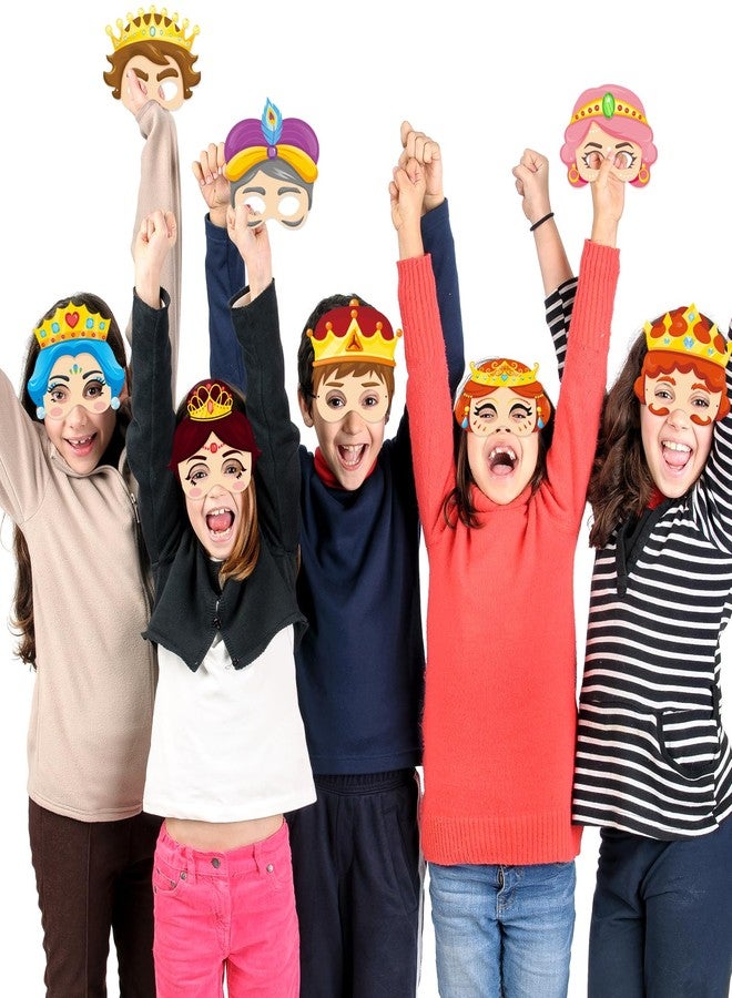 Qpout 30pcs Purim Masks with Black Elastic Rope,Purim Story Character Paper Masks Decorations for Purim Jewish Festival Costume Accessories Party Favors Supplies Cosplay Classroom Game - Image 3