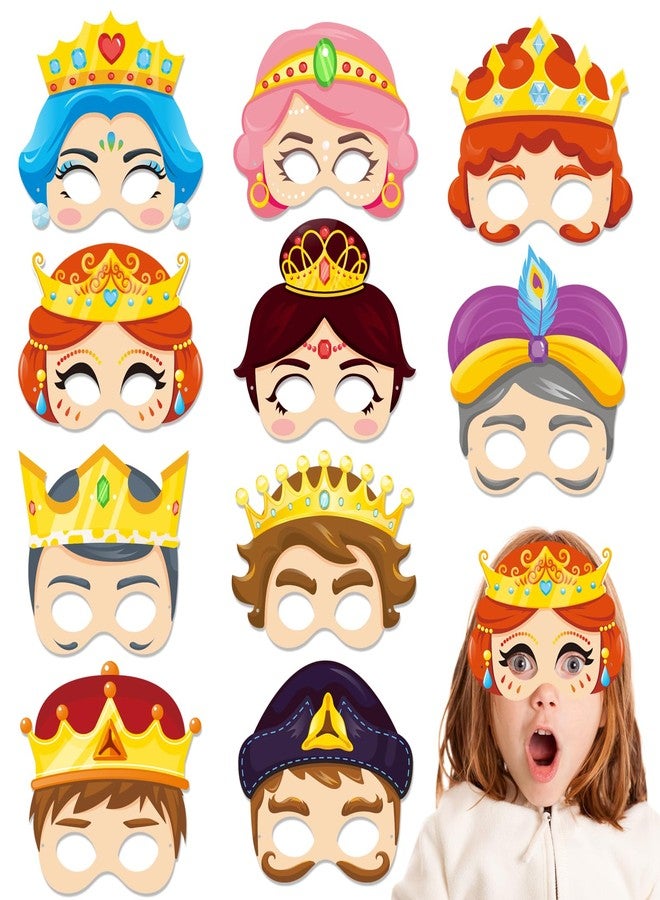 Qpout 30pcs Purim Masks with Black Elastic Rope,Purim Story Character Paper Masks Decorations for Purim Jewish Festival Costume Accessories Party Favors Supplies Cosplay Classroom Game - Image 1