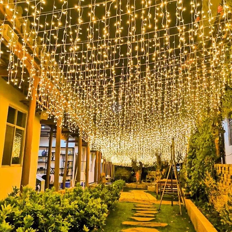Led String Lights Ice Strip Lights Curtain Lights Decorative Lights Outdoor String Lights Waterproof Ice Strip Waterfall Lights Outdoor Light Strips - Image 3
