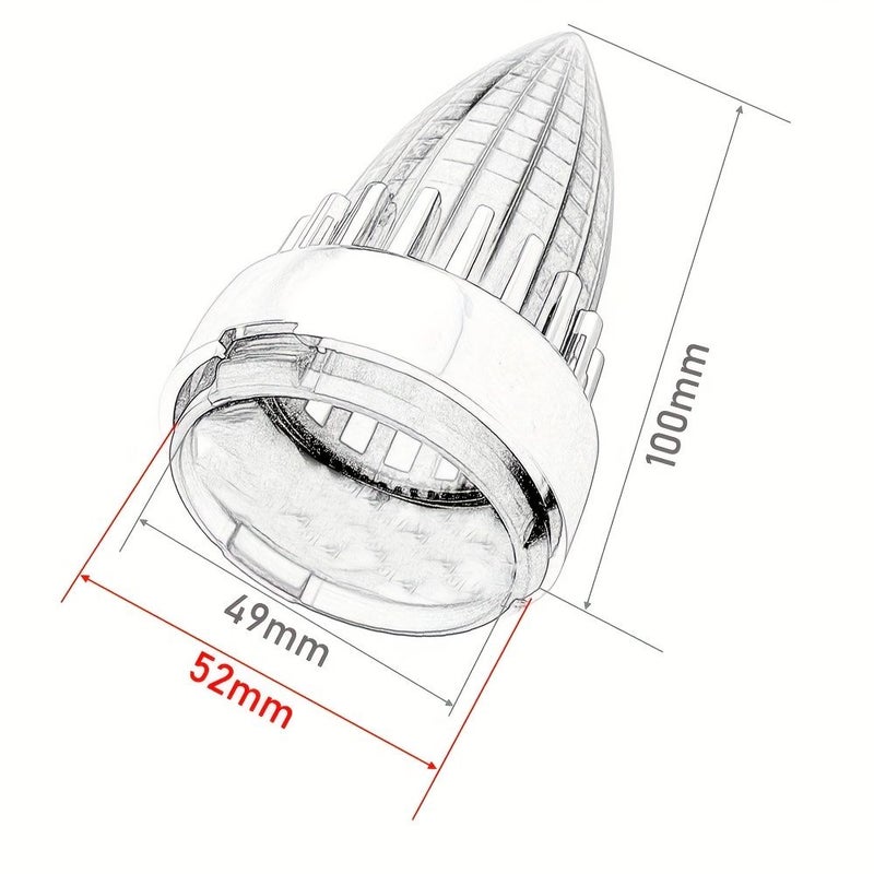 2 Inch Chrome Red Bullet Turn Signal Light Supersonic Replacement Smoke Lenses Covers for Softail Street Road Glide Fat Boy Sportster Dyna Deluxe Bikes Snap On - Image 5