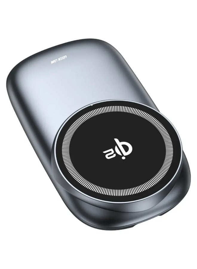 Green Lion 3 in 1 MagFold Wireless Charger - Gray - Image 1