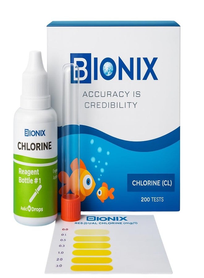 BIONIX Chlorine Test Kit for Freshwater (200 Test). - Image 1