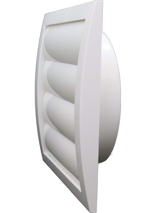White Exhaust Hood Vent 6  Inch With Built-In Pest Guard Screen And White Air Vent Cover Hvac Exhaust Vent Duct Cover Exhaust Cap - Image 3