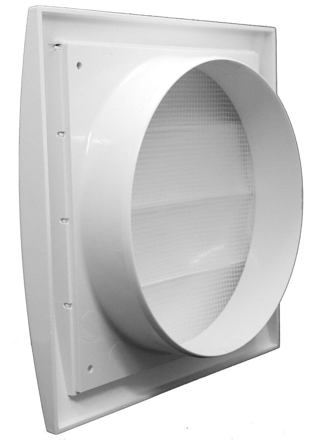 White Exhaust Hood Vent 6  Inch With Built-In Pest Guard Screen And White Air Vent Cover Hvac Exhaust Vent Duct Cover Exhaust Cap - Image 5