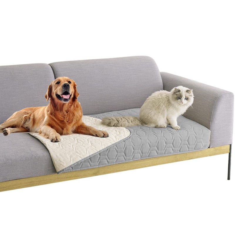 Tcksstex Waterproof and NonSlip Dog Bed Cover and Pet Blanket Sofa Pet Bed Mat car Incontinence Mattress Protectors Furniture Couch Cover for Most Cats DogsPets30x70Light Grey
